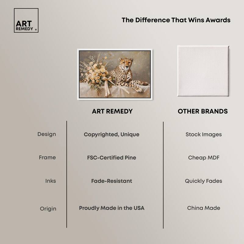 Bouquet Cheetah Canvas by Art Remedy