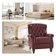 preview thumbnail 6 of 9, Justine Transitional Genuine Leather Tufted Back Manual Recliner with Nailhead Trim and Rolled Arms by HULALA HOME