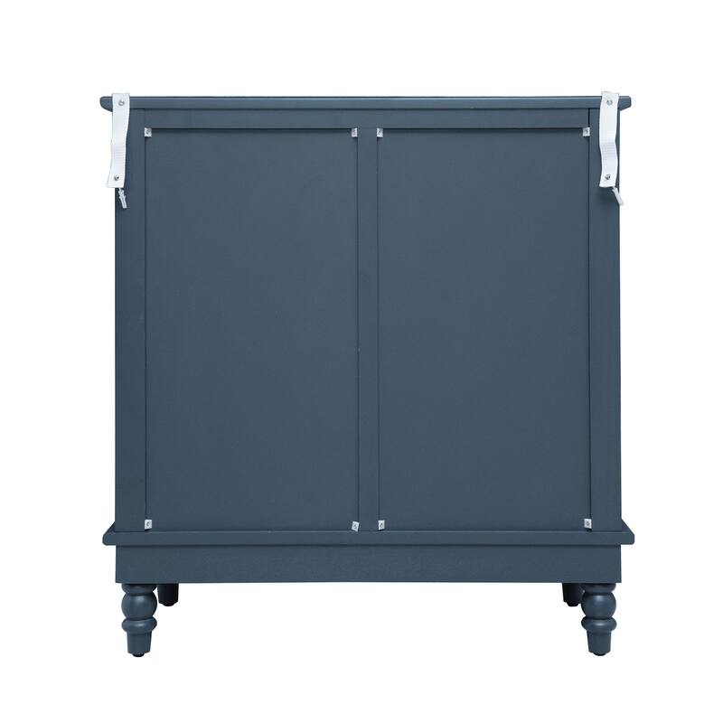 GDFStudio - Manchuria Crest American Style Hollow-Carved Storage Accent Cabinet with 2 Doors