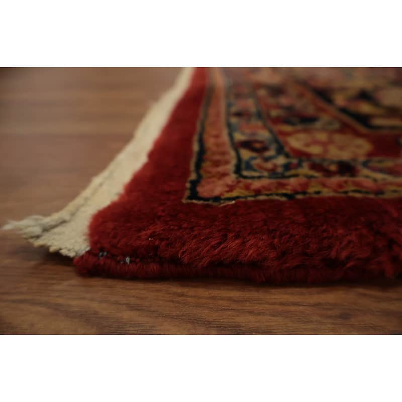 Hand Knotted Oriental 100% Wool Carpet Traditional Floral Red Mahal Area Rug - 13' 10'' X 10' 4''