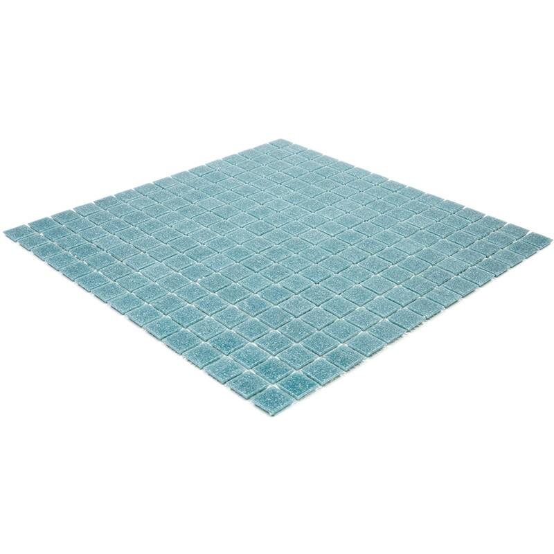 Apollo tile 12" x 12" Dune Glossy Blue-Green Glass Tile (20 sq ft/case) - 20 Pack