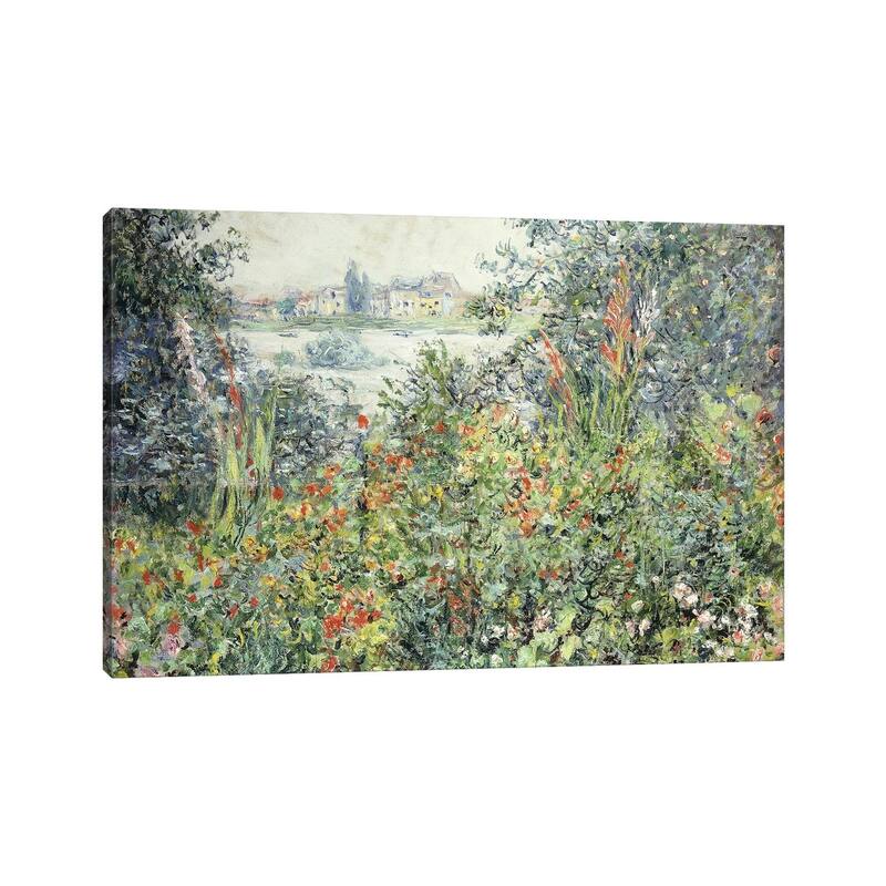 iCanvas "Flowers At Vetheuil (Fleurs a Vetheuil), 1881" by Claude Monet Canvas Print