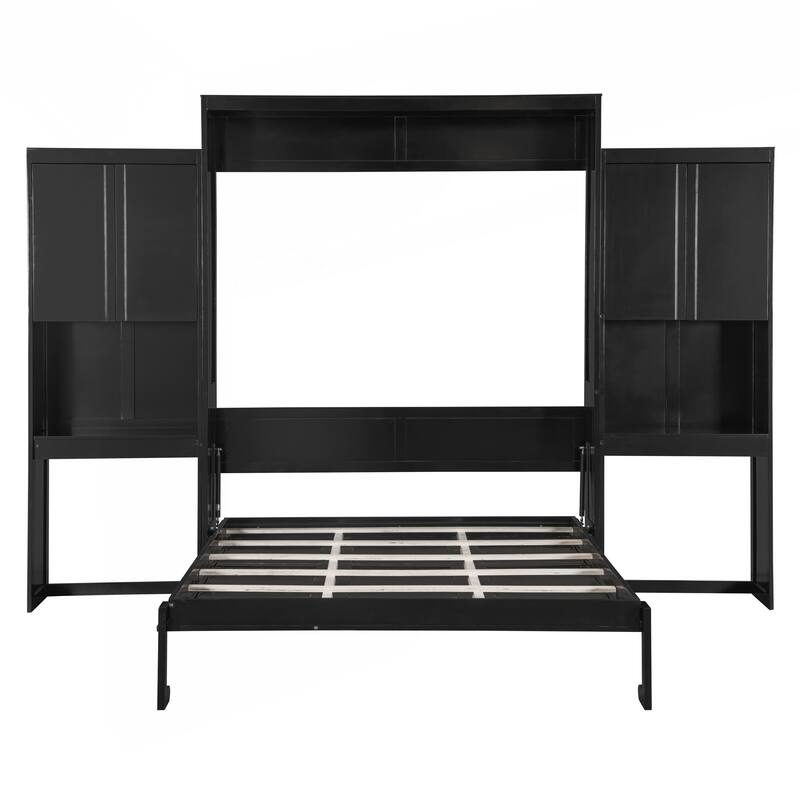 Versatile Queen Size Murphy Bed with Integrated Storage and Functionality