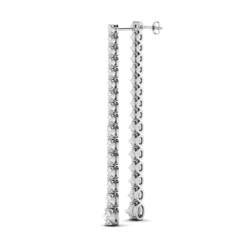 Marquee 3 1/5 CTW Diamond Dangle Earrings in 14K White Gold