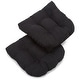 preview thumbnail 46 of 62, 19-inch U-Shaped Microsuede Chair Cushion (Set of 1, 2, or 4) Set of 2 - Black