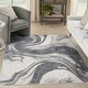 preview thumbnail 4 of 22, Nourison Astra Machine Washable Indoor only Abstract Area Rug Ivory/Grey - 4' x 6'