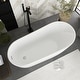 preview thumbnail 7 of 11, Acrylic Freestanding Flatbottom Soaking Bathtub in White