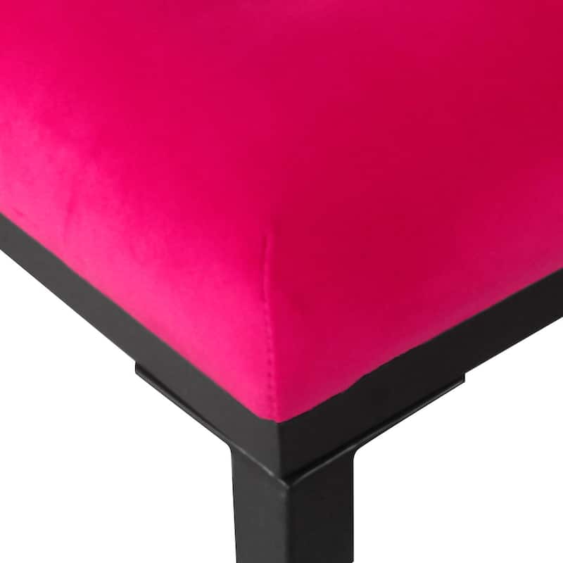 Silver Orchid Sid Velvet Tufted Ottoman