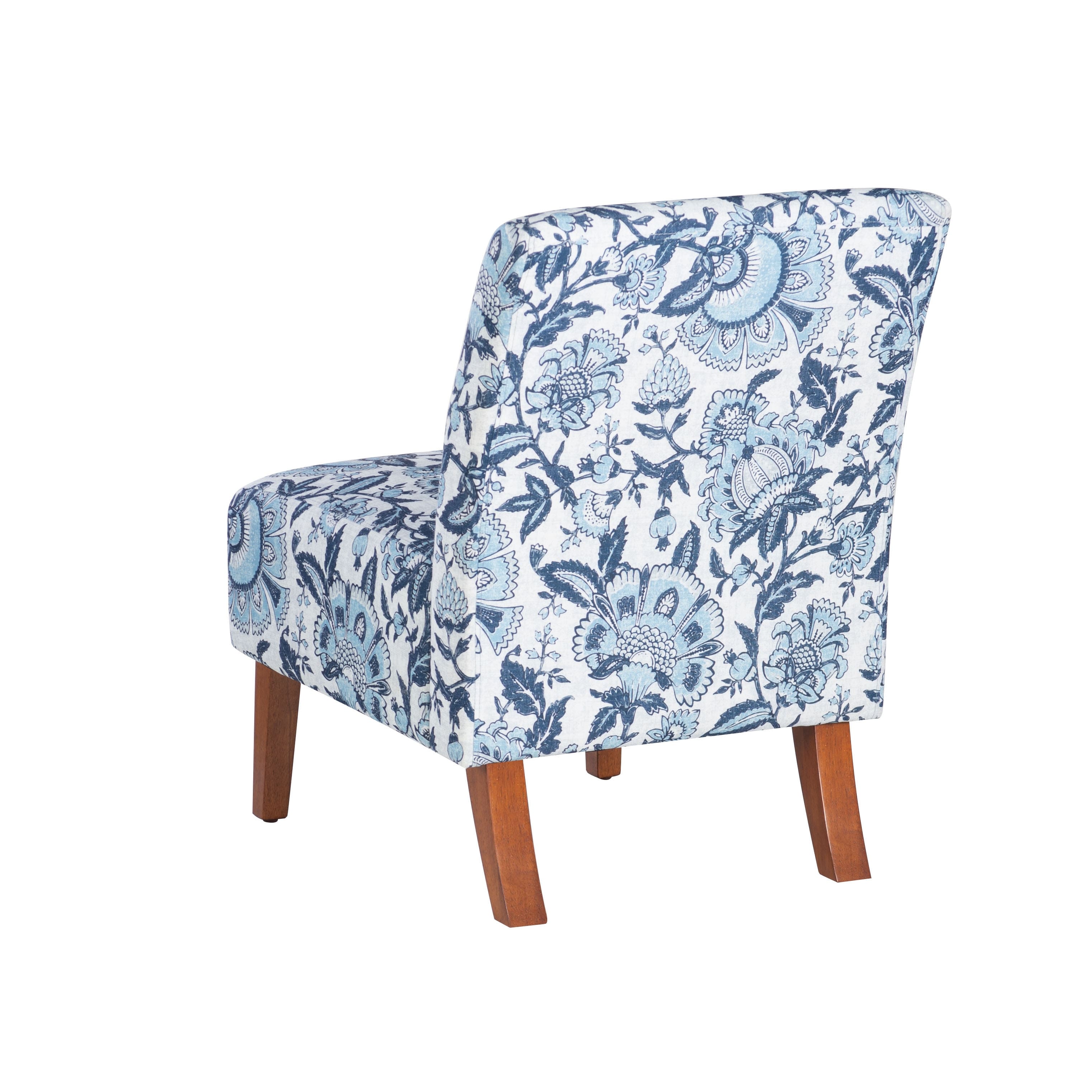 Bradford Blue Paisley Pattern Fabric Accent Chair - On Sale - Bed Bath ...