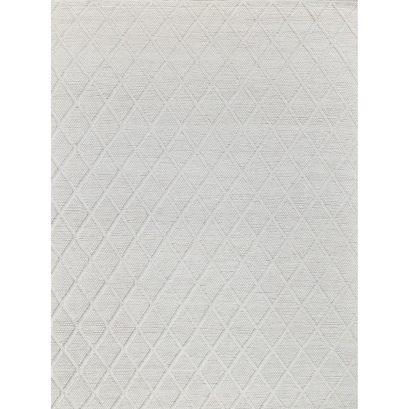 EXQUISITE RUGS Brentwood Handwoven Wool/Viscose White Area Rug.