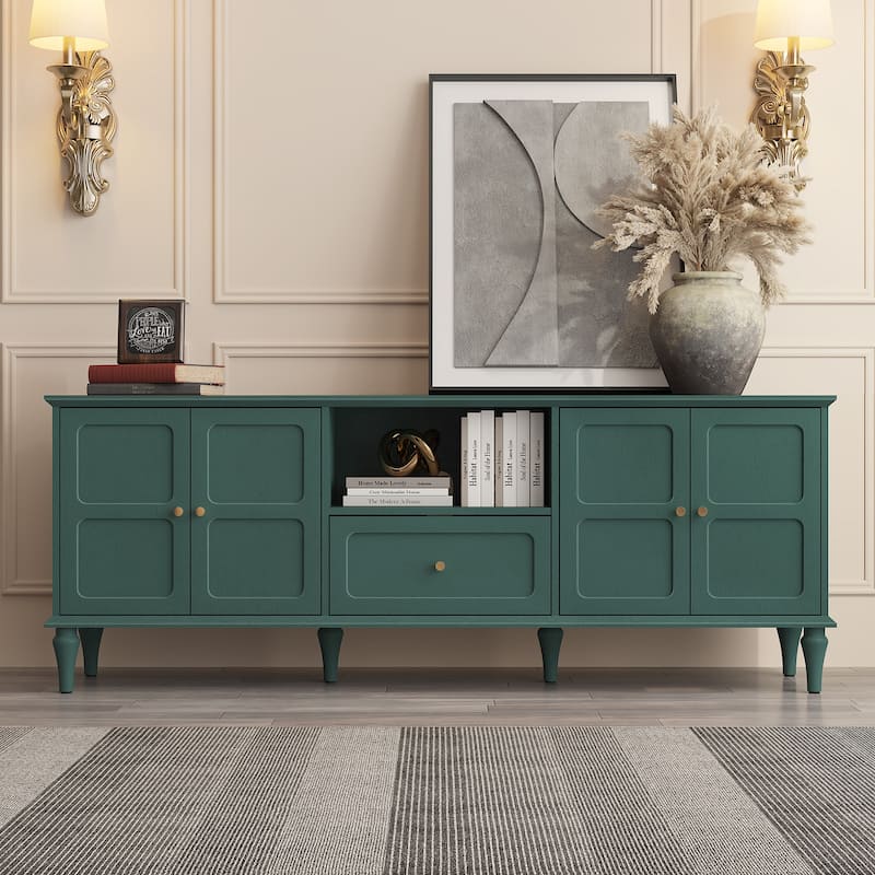 67" Mid-Century TV Stand for TVs up to 75", Green