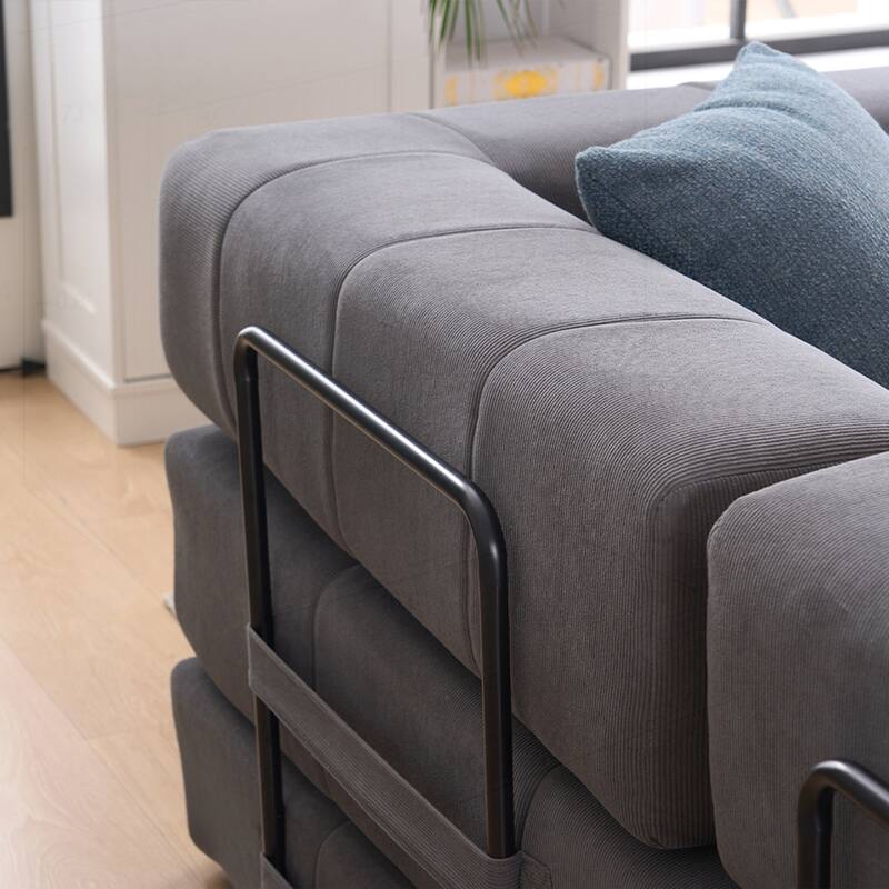 Versatile Convertible Sofa Bed with Plush Pillows for Any Living Space