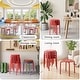 preview thumbnail 28 of 43, Stacking Stools Portable with Metal Frame Stack Nesting Stools ColorfulStackable Bar Stools Chairs (Set of 6 or 8)