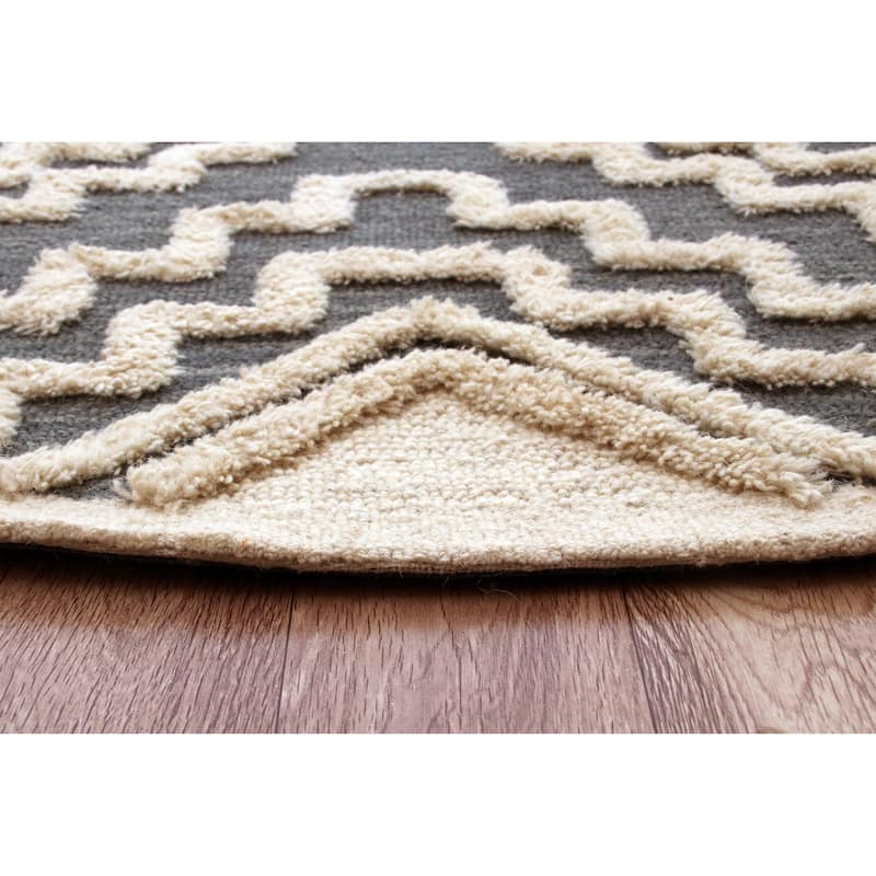 Sevita Diverse Modern Geometric Hand-Tufted Round Rug
