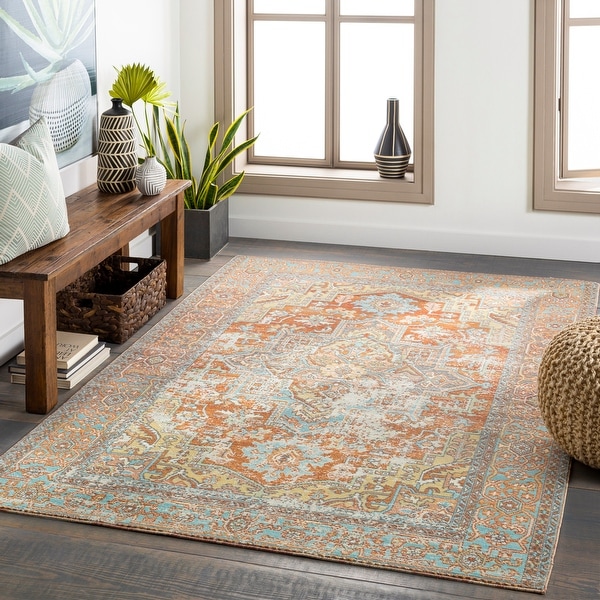 Dellie Indoor/ Outdoor Traditional Medallion Area Rug. Opens flyout.
