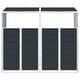 preview thumbnail 5 of 56, vidaXL Wheelie Bin Storage Rubbish Waste Bin Storage Steel