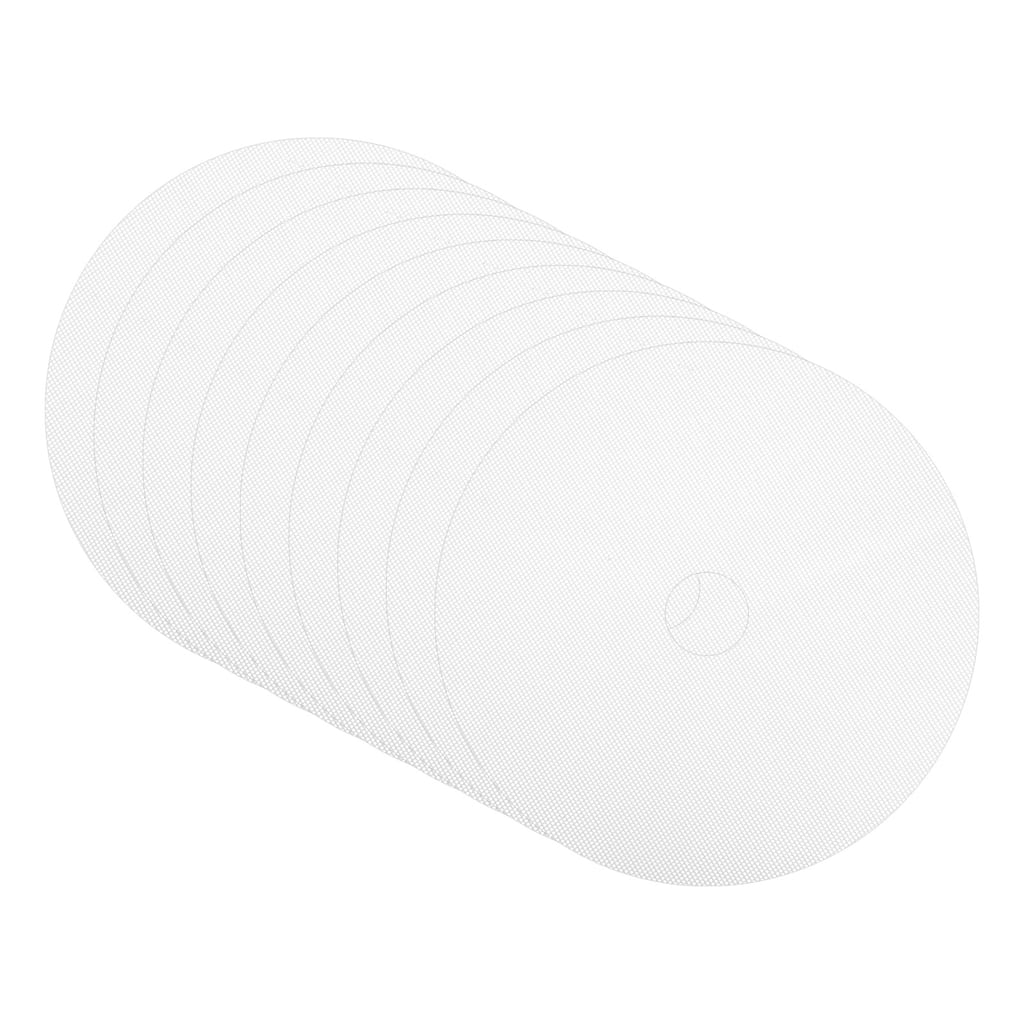 9 Pcs 13" Round Silicone Dehydrator Sheets Fruit Dryer Mesh Mat, White