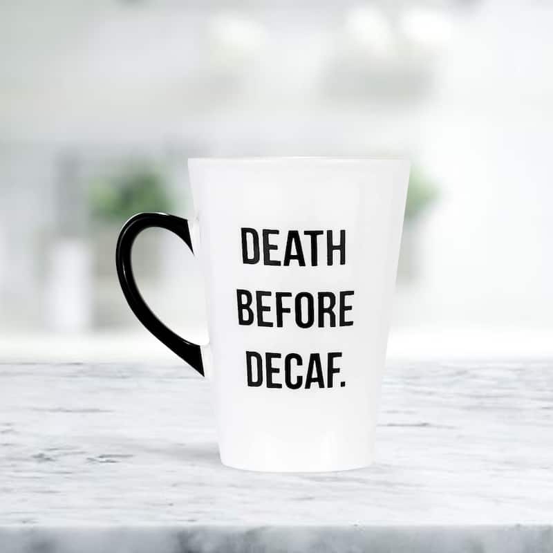 Amici Home Death Before Decaf Mug