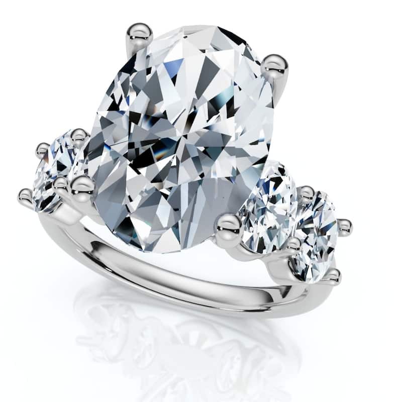 Certified 8.50Ct Oval Diamond Engagement Ring Gold