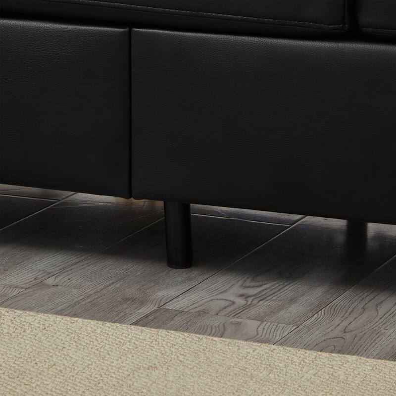 Roomfitters 59" Modern 2-Seater Loveseat Sofa, Comfortable Upholstered Small Couch with Padded Armrests for Living Room