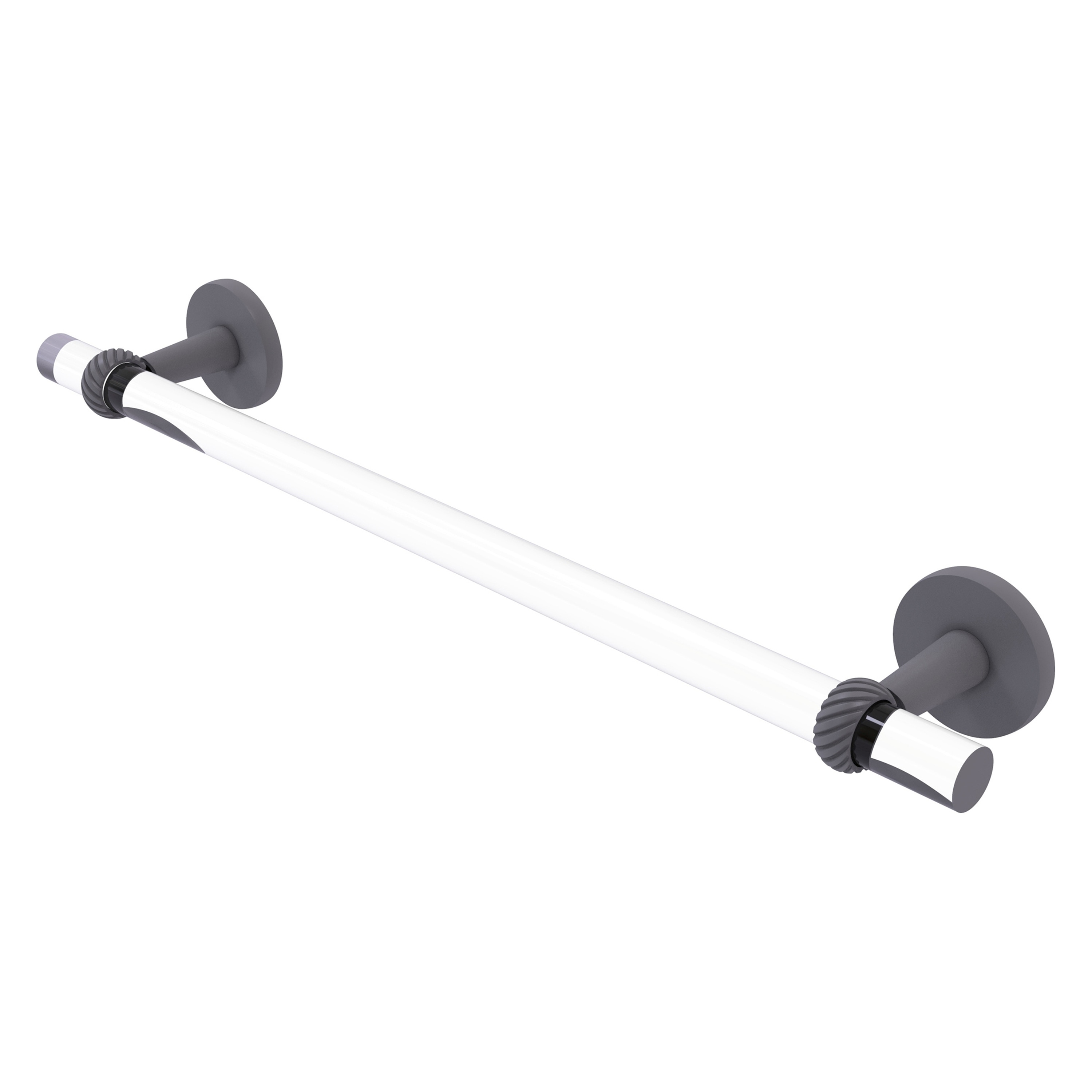 Allied Brass Clearview Collection 18 Inch Towel Bar with Twisted Accents