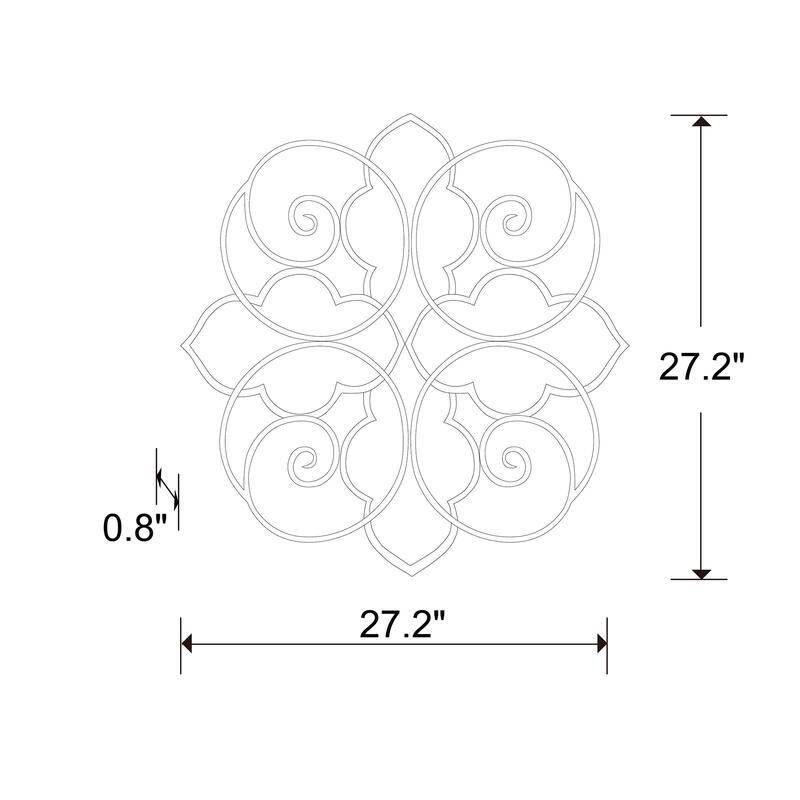 Southern Patio 27 in. H Taza Outdoor Metal Wall Decor