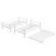 preview thumbnail 17 of 16, White Bunk Bed with Guardrail, Twin Over Twin Size