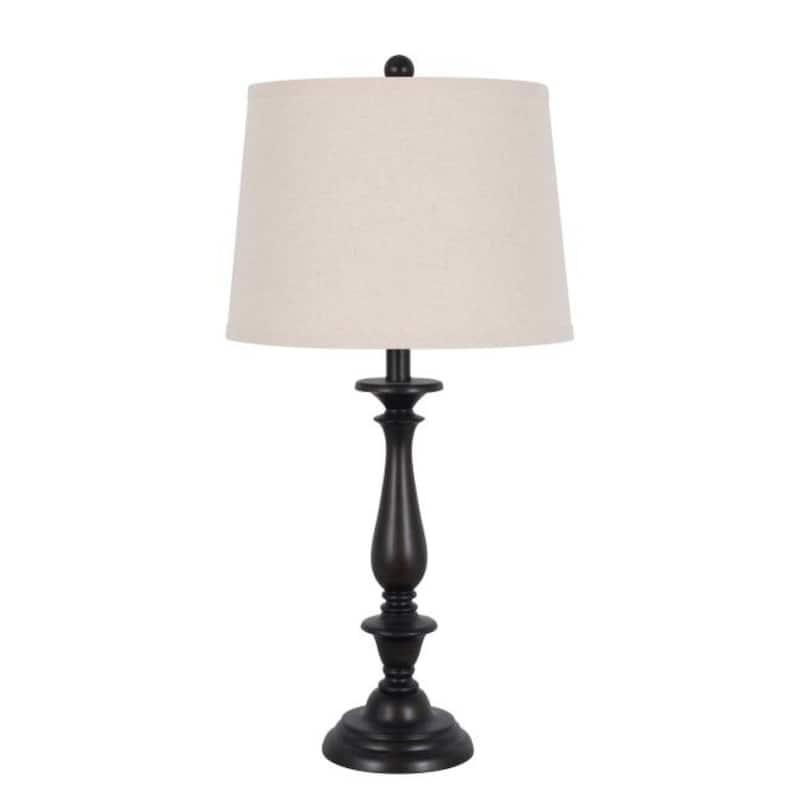 29" Resin Table Lamp, Dark Brown (Set of 2)