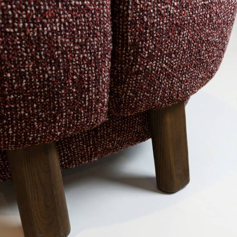 Furniture of America Premier Modern 39-inch Burgundy Tweed Premium Upholstered Accent Chair