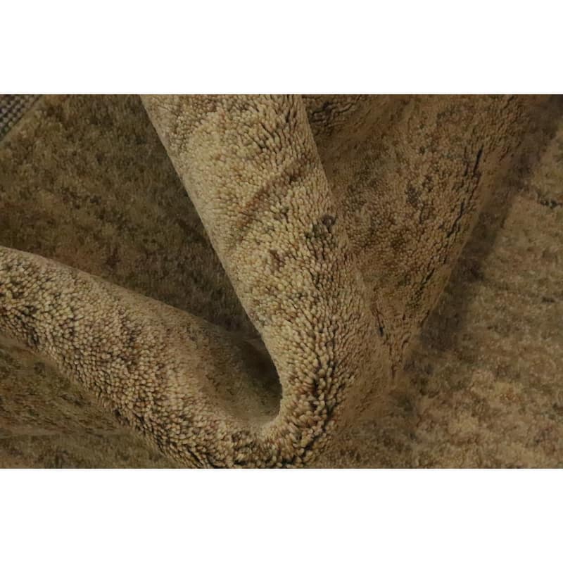Hand Knotted Oriental 100% Wool Carpet Modern Modern Beige & Ivories Gabbeh Area Rug - 7' 10'' X 5' 6''