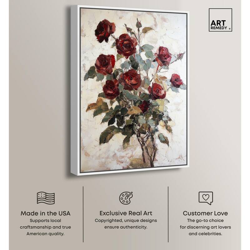 Velvet Vermilion II Canvas by Art Remedy