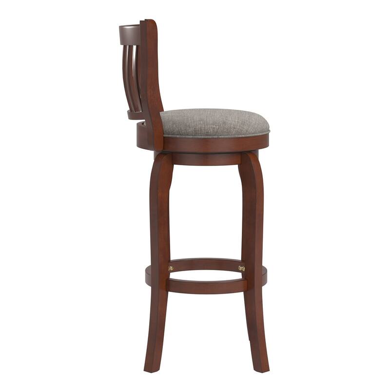 Ali Modern Linen 29-inch High Back Bar Stool Swivel by iNSPIRE Q Classic