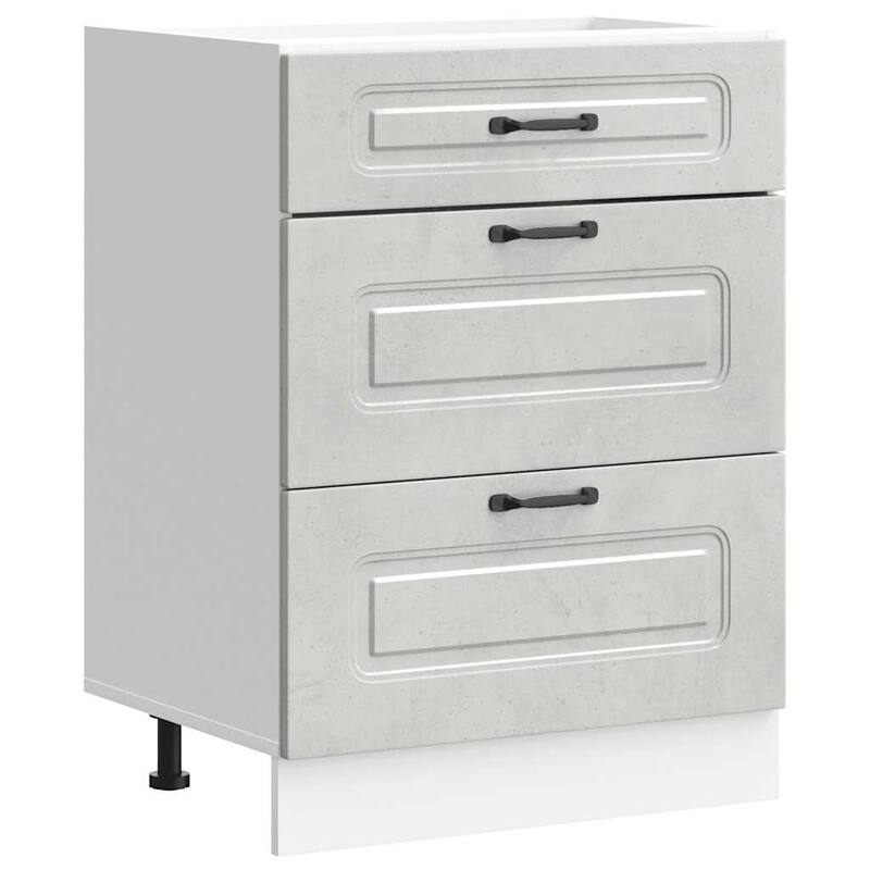 vidaXL Kitchen Base Cabinet Concrete grey Engineered wood - 18.1 x 23.6 x 32.1