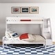 preview thumbnail 5 of 26, Max and Lily Modern Farmhouse Twin XL Over Queen Bunk Bed With Staircase