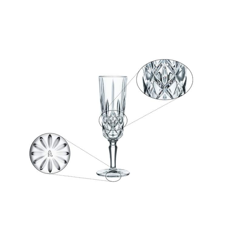Nachtmann Set of 4 Noblesse Crystal Champagne Glasses