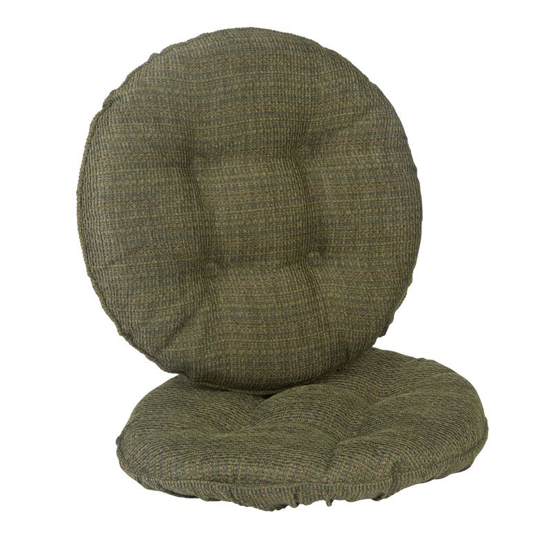 Klear Vu Tyson Tufted Barstool Cushion Set - Green - Set of 2