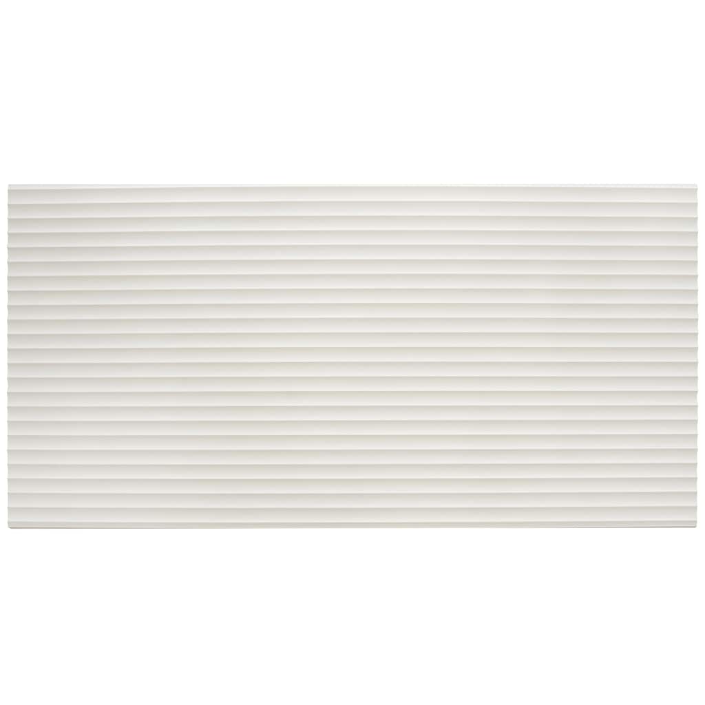 Terrain 24x48 Soft White Porcelain Large Format Fluted grooved Wall Tile (15.55 sq ft/case) - 2 Pack