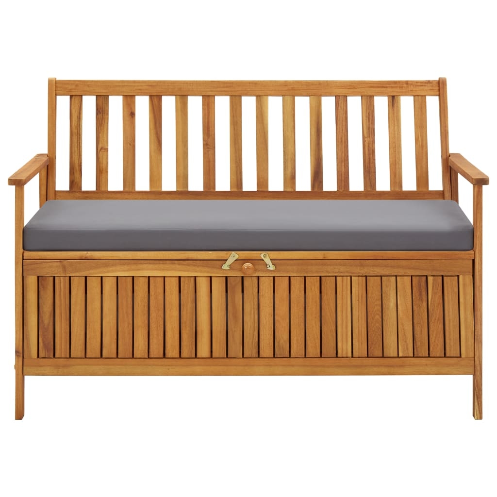 Teak garden storage bench sales