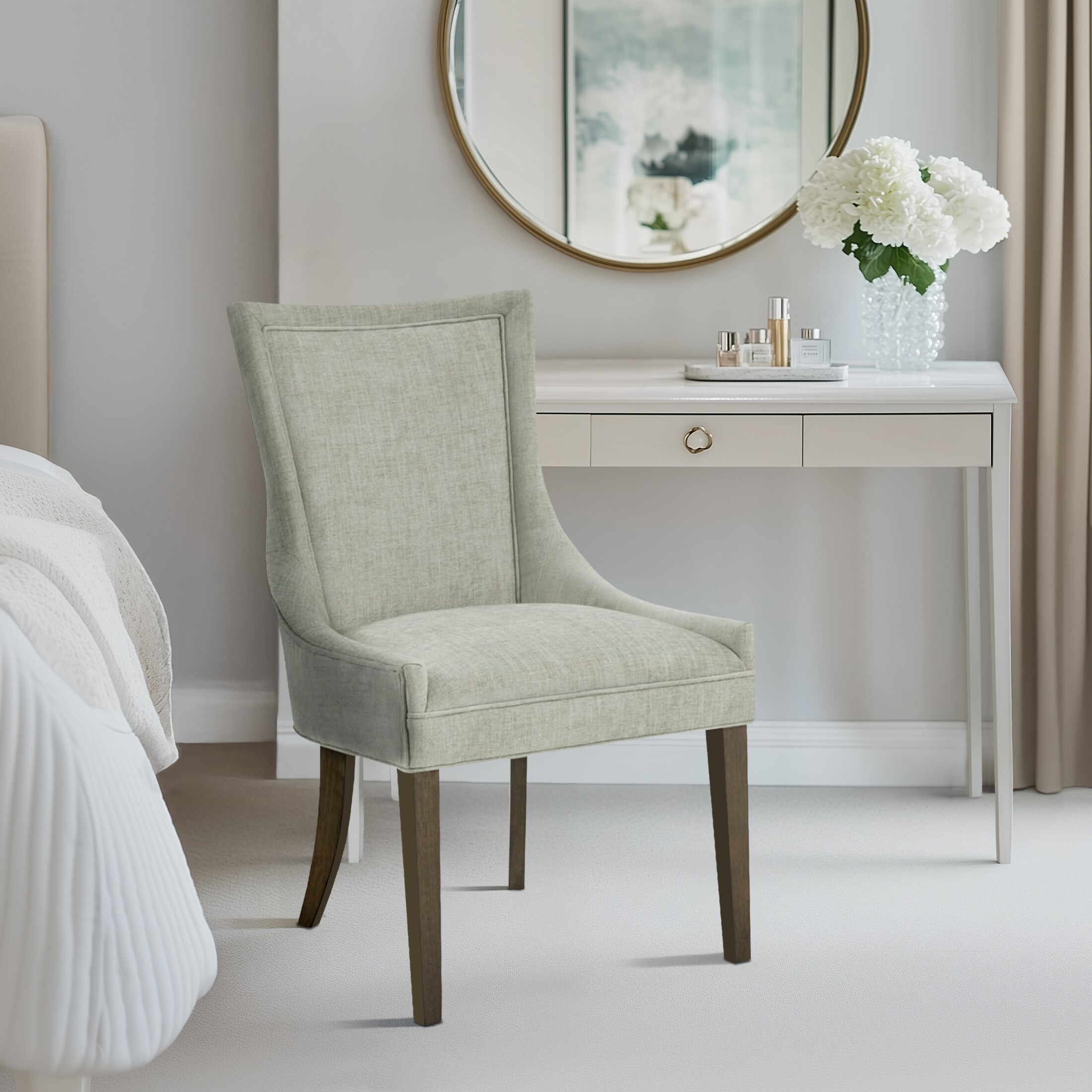 Madison Park Signature Ultra Upholstered Dining Side Chairs With Wood Legs Set of 2 On Sale Bed Bath Beyond 18271742