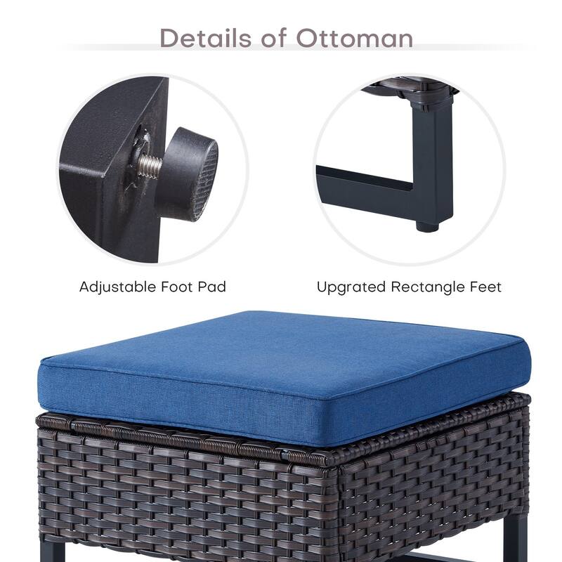 PE Rattan Sectional Sofa, High Back Outdoor Furniture Set