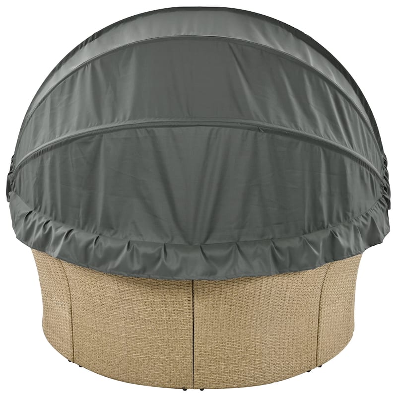 Outdoor Patio Daybed Wicker Rattan Double Daybed