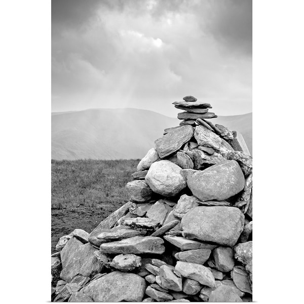 "Cairn attop of Beinn Dubh (642m) near Loch Lomond in Scotland." Poster Print
