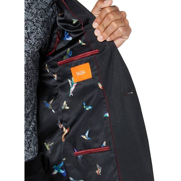 Shop Tallia Mens Slim Fit Floral Velvet Dinner Jacket 40 Regular