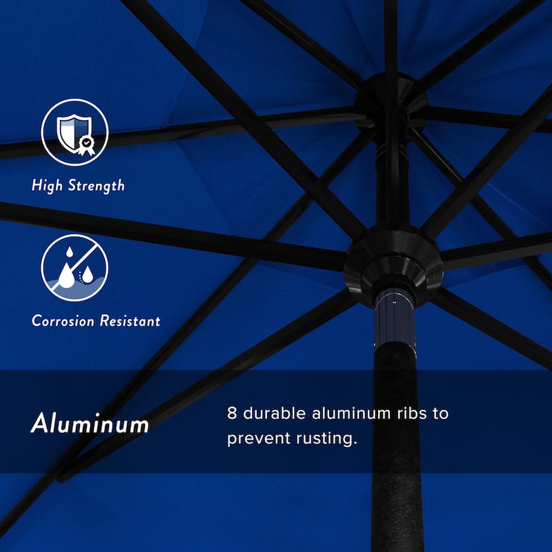 California Umbrella 11-Foot Round Aluminum, Crank Open Collar Tilt Patio Umbrella, Sunbrella Fabric