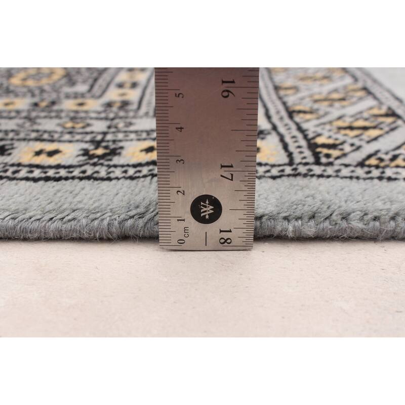 ECARPETGALLERY Hand-knotted Finest Peshawar Bokhara Blue Wool Rug - 8'2 x 9'8