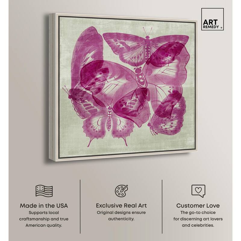 Fluttering Wings Canvas by Art Remedy