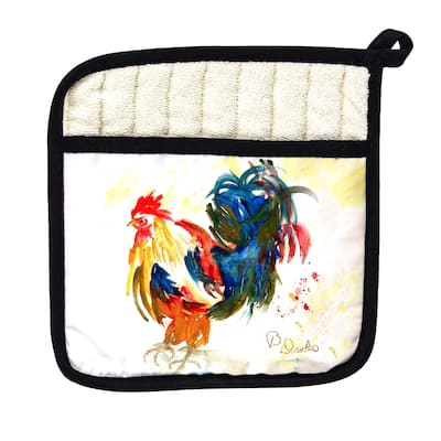 Colorful Rooster Pot Holder - 9x9