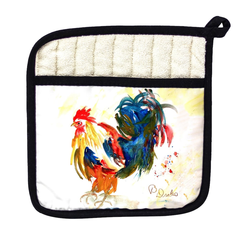 Colorful Rooster Pot Holder - 9x9