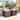 2PCS Patio Rattan Ottomans Seat Side Table Storage Box Footstool