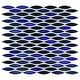 preview thumbnail 2 of 14, Merola Tile Pescado Glossy Azul 12" x 12.5" Porcelain Mosaic Tile